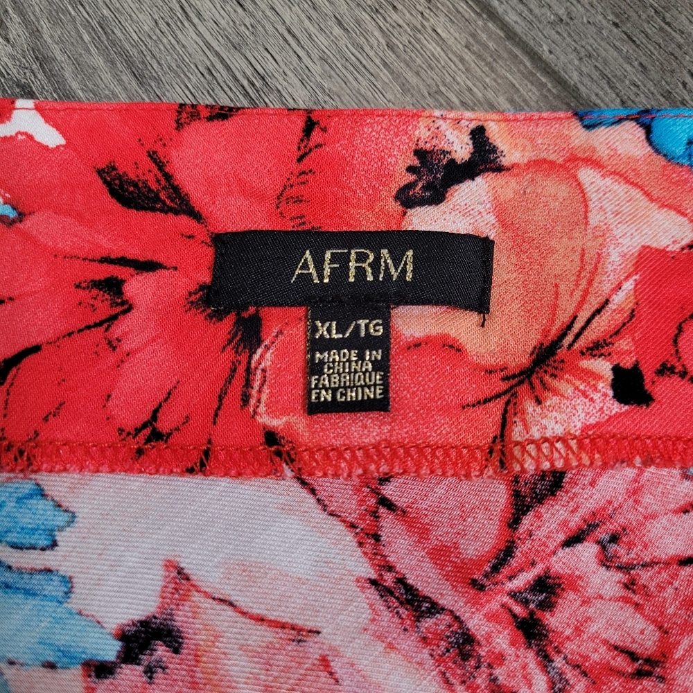 AFRM Brynne Floral Print Lightweight Midi Skirt Size XL - Picture 5 of 8